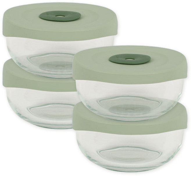 글라스락 스팀 밥 국 보관용기 300ml 500ml 냉동밥 이유식용기, 스팀 밥용기(300ml), 4개