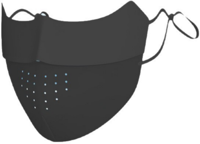 Velon 러닝 자외선차단 마스크 쿨 스포츠, 블랙, 1개