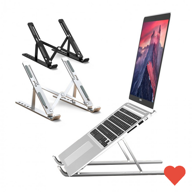 디와이 노트북거치대 태블릿 아이패드 맥미니 거치대 받침대 스탠드, 노트북거치대 1단 실버, 1개