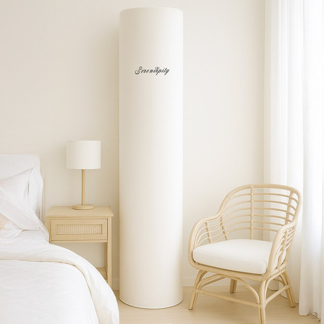 코팅블루 암막 전기종호환 스판 완벽보호 스탠드 에어컨커버, 02.레터링 아이보리