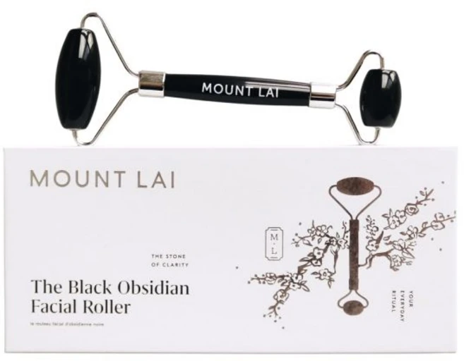 Mount Lai Rose Quartz Tension Melting Massager 긴장과 스트레스 완화를 Face Roller and Neck, Obsidian, 1개 - 쿠팡