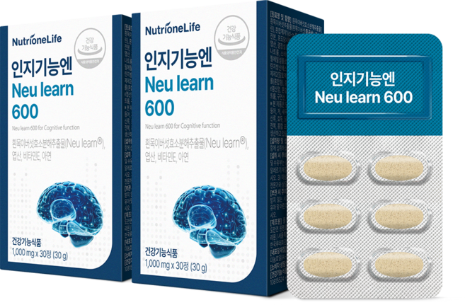 [무료배송/오늘출발] 뉴트리원 인지기능엔 뉴런 Neu learn 600 비타민E 인지력 개선, 2박스, 30정