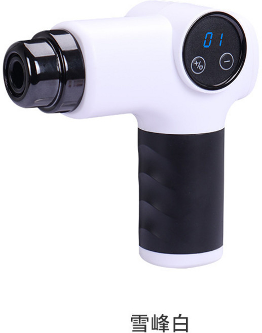 按摩器筋膜槍小型按摩儀家用按摩神器電動智能肌肉放鬆多頭筋膜槍, 大槍, 白色