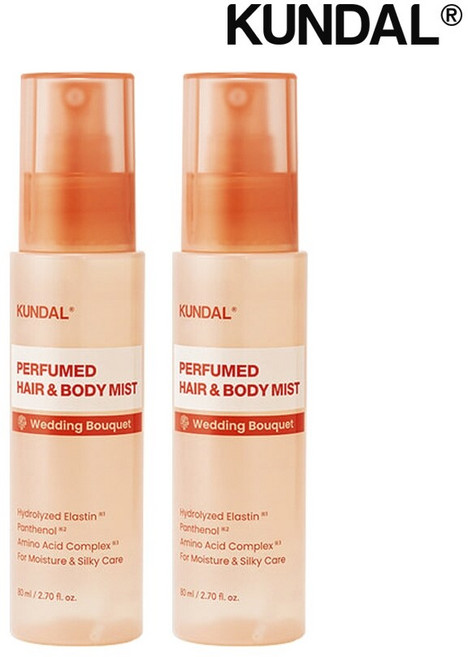쿤달 헤어앤바디미스트 웨딩부케 80ml x2개, 2개