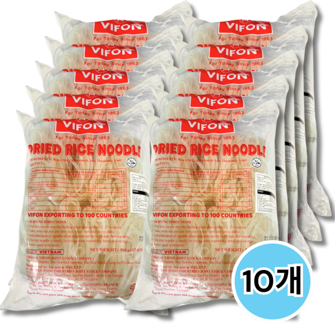 베트남쌀국수 건조쌀국수 비폰 반포코 500GX1EA, 10개, 500g