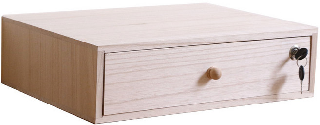 원목 잠금식 테이블 책상 다용도 1단 서랍장, 1개, 잠금식서랍장