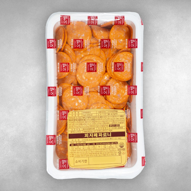 에이치에이유통 오뗄 피자 페파로니 1kg 햄 피자토핑 페퍼로니 슬라이스 냉장, 1개
