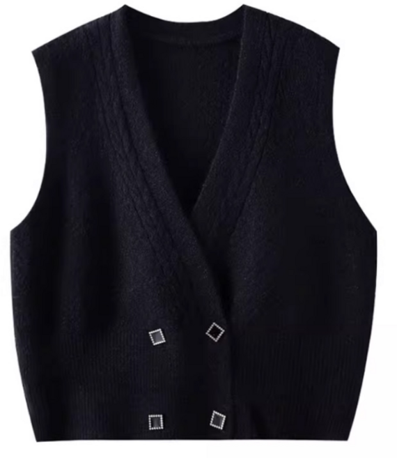 체인지쉬(change she) 여성 간절기 브이넥 니트 조끼