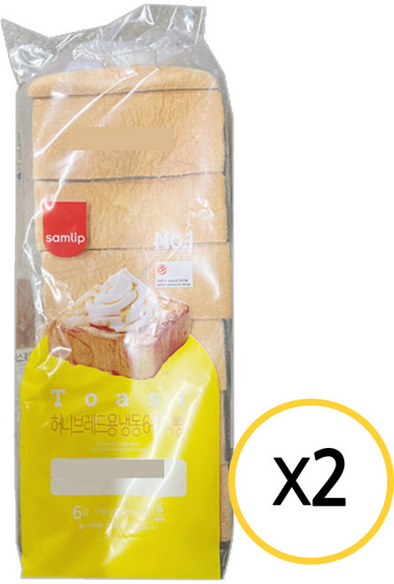 삼립 허니브레드용 6쪽식빵 996g 냉동, 2개