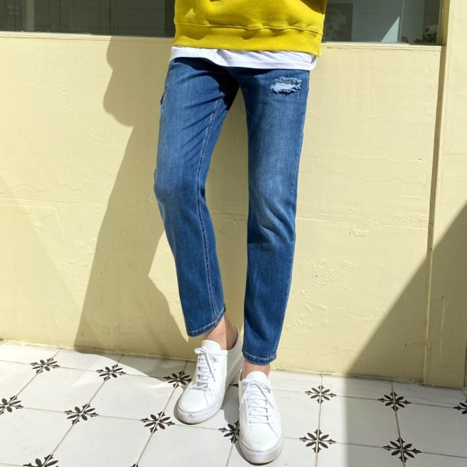 더맨쉽 스판 히든 매직밴딩 테이퍼드 청바지 SPTCP10073