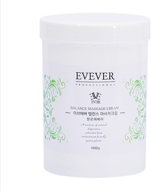 이브에버 알로에 베라 마사지크림 1000g 대용량 모든 피부 탄력 피부관리실 전문가 전용, 1개