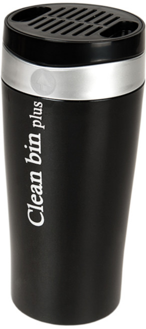 지앤알 담배냄새 역류차단 자동소화 차량용 클린빈 재떨이, 블랙, 1개