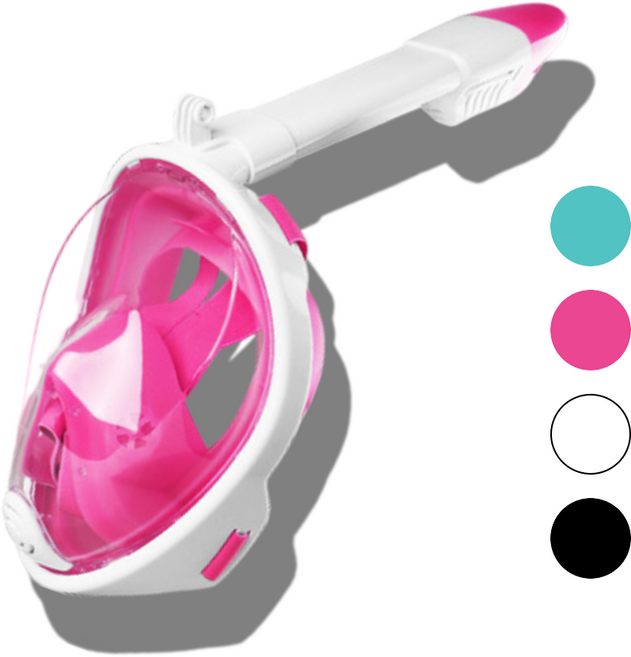 테시미스 풀페이스 스노쿨링 마스크 물안경 스노클장비, 오션핑크