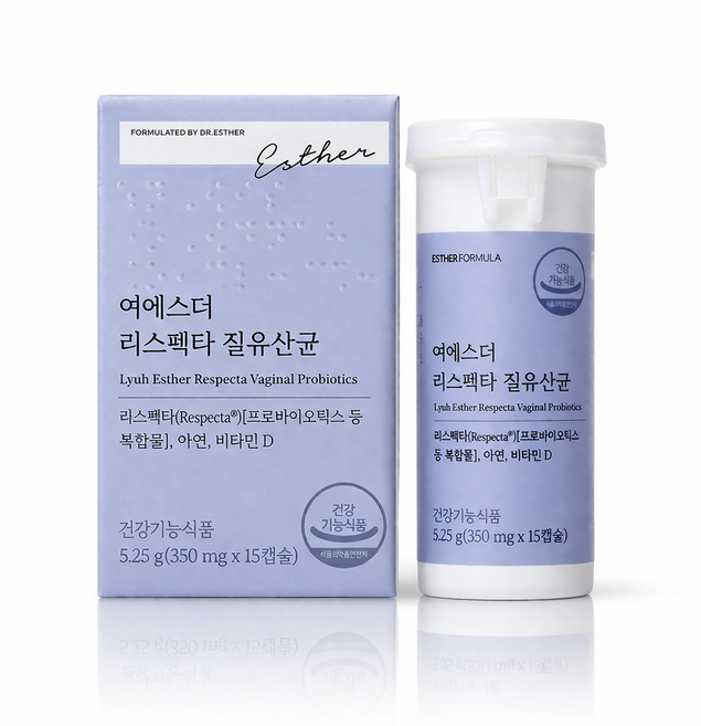 [본사직영] 여에스더 리스펙타 질 유산균 여성 질건강 유산균, 1개, 15정