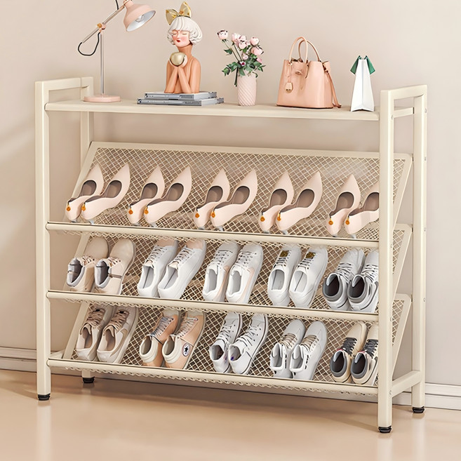 H N Quality Home 스틸 신발 수납 선반 공간절약 가정용간편 4단90cm, 5단 선반-길이50cm, 흰색, 1개