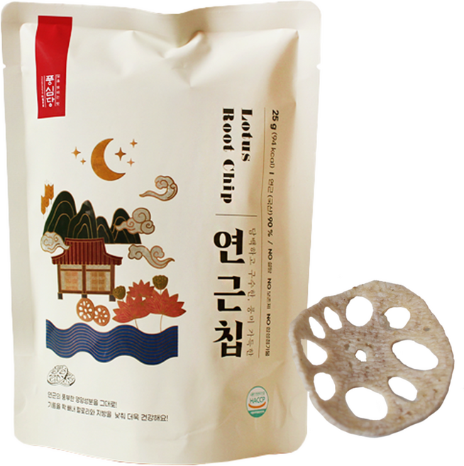 풍심당 국내산 연근칩 저당간식 인기과자 회사 간식, 25g, 1개
