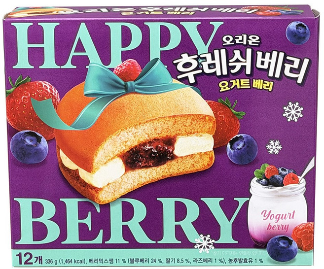 오리온 후레쉬베리 딸기+복숭아+딸기바나나+요거트베리, 336g, 1개