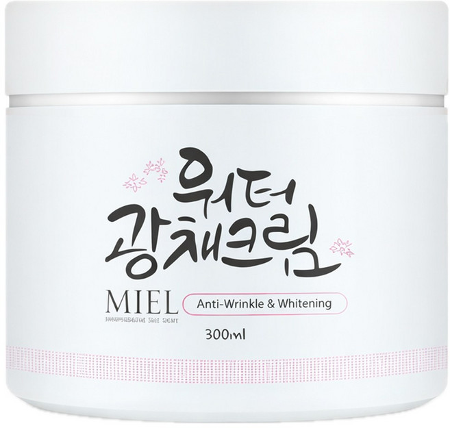 대용량 미엘워터 광채크림 300ml 영양크림 주름미백, 1개