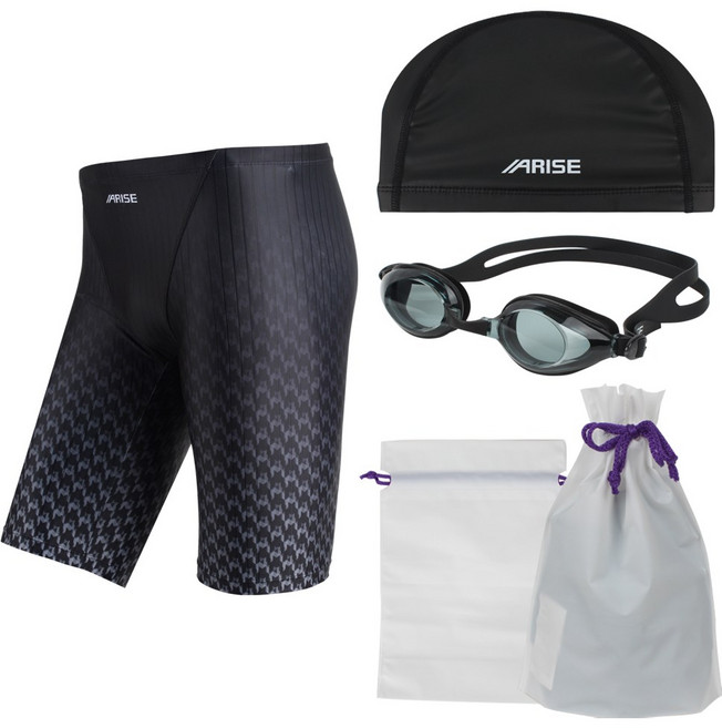 어라이즈 남성용 빅사이즈 5부 실내 수영복 세트 ASIM445BGCP