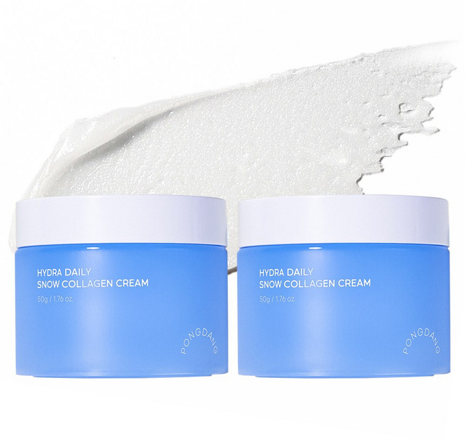 퐁당 하이드라 데일리 스노우 저분자 콜라겐 열노화 케어 리프팅 크림, 50g, 2개