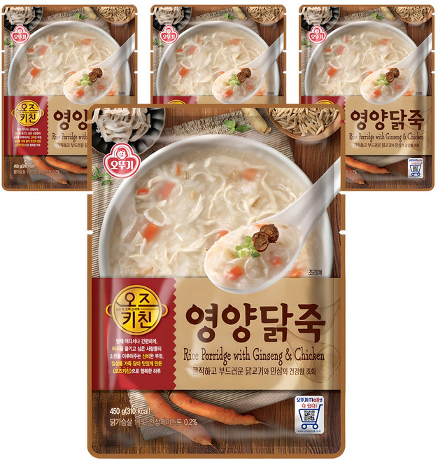 오즈키친 영양닭죽, 450g, 4개