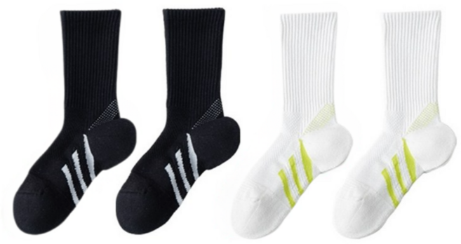 디투즈/DTUZI 여성용 러닝 헬스 등산 레깅스 기능성 장목양말 4켤레