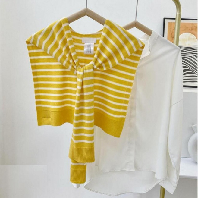 케이프어깨숄 스카프 어부바 단가라니트 페이크가디건