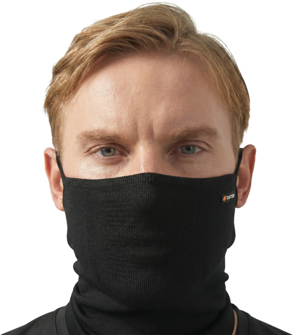 타이트엔드 N6 롱타입 사계절 스포츠 마스크, 블랙, 2개