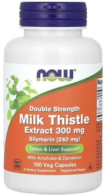 나우푸드 더블스트랭 실리마린 밀크씨슬 300mg 100정, 1개 - 쿠팡