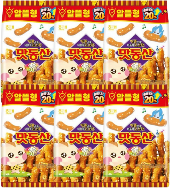 해태 맛동산, 341g, 6개