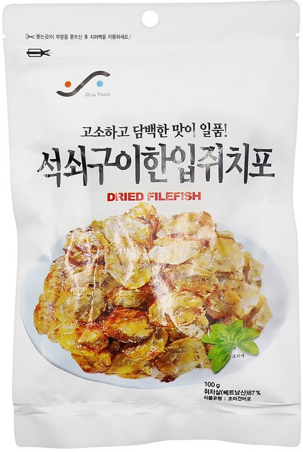 진주식품 석쇠구이 한입 쥐치포 100g, 1개, 단품