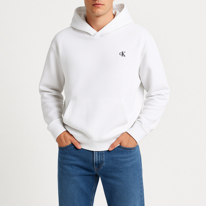 [당일발송] 캘빈클라인진 남녀공용 릴렉스핏 CK 로고 기모 후디 오버핏