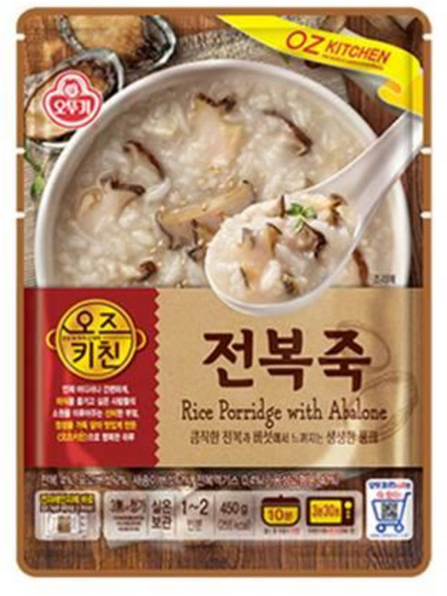 오뚜기 오즈키친 전복죽 18개 1세트, 450g, 6개
