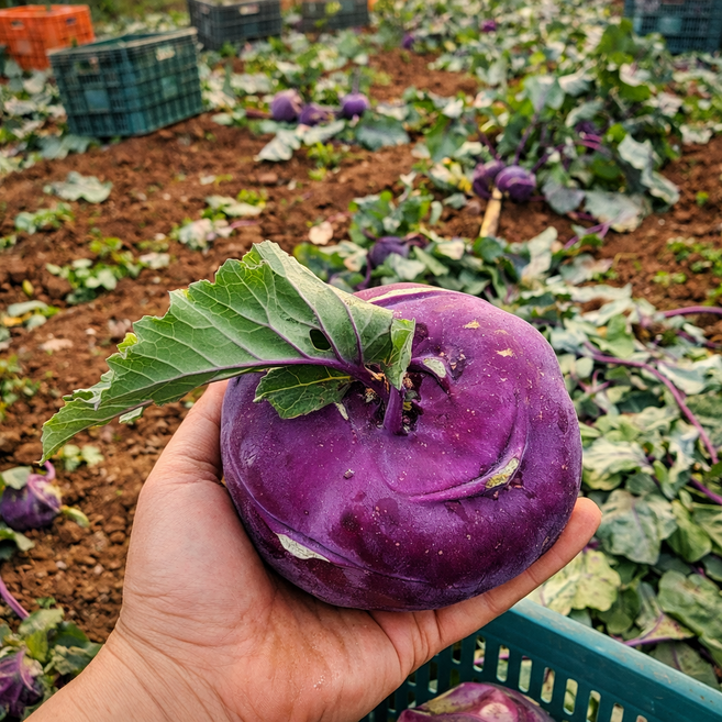 햇살담아팜 산지직송 고당도 제주 콜라비, 2kg, 1박스