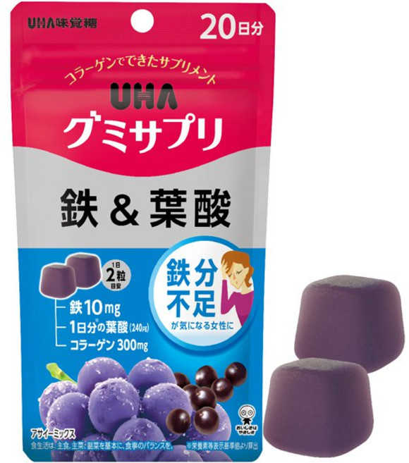 유에이치에이미각당 UHA 미각당 구미젤리 철분 & 엽산 20 일분 기능식품, 1개