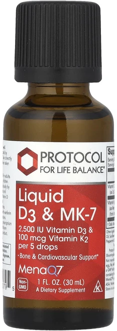 Protocol for Life Balance 리퀴드 D3 MK-7 30ml, 4개, 29.574ml - 쿠팡