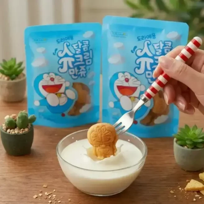 부드러운 카스테라빵에 크림가득 도라에몽달콤슈크림만쥬 130g, 1개