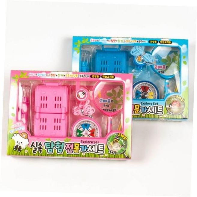 나침반 유아체험 놀이학습 탐험도구 곤충채집통 포함 1세트, 본상품