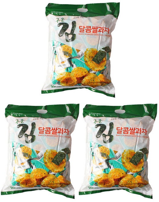 구운김 달콤 쌀과자, 3개, 900g