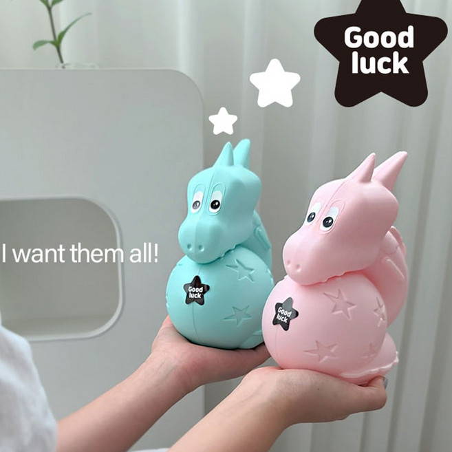 테이키 저금통 청룡 2024 새해 선물 어린이집 용돈, 1개, 민트