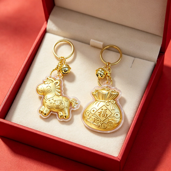 말 복주머니 세트 차량 가방 열쇠고리