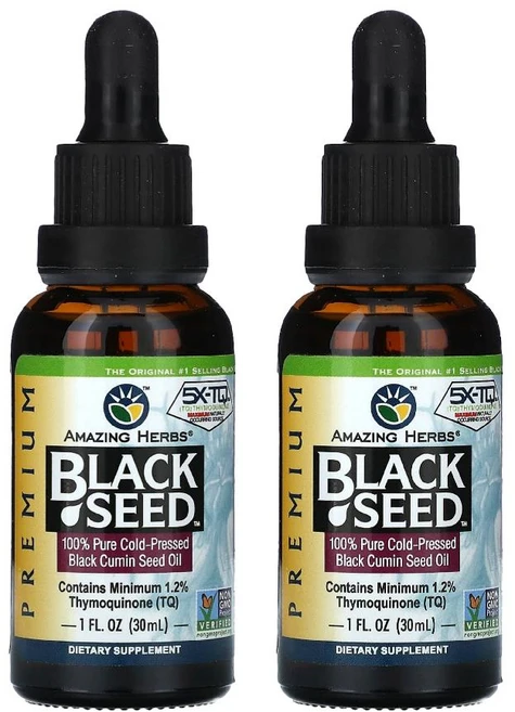 어메이징허브 블랙시드 블랙커민 씨드오일 티모퀴논 오메가369 30ml 2개, 1 - 쿠팡