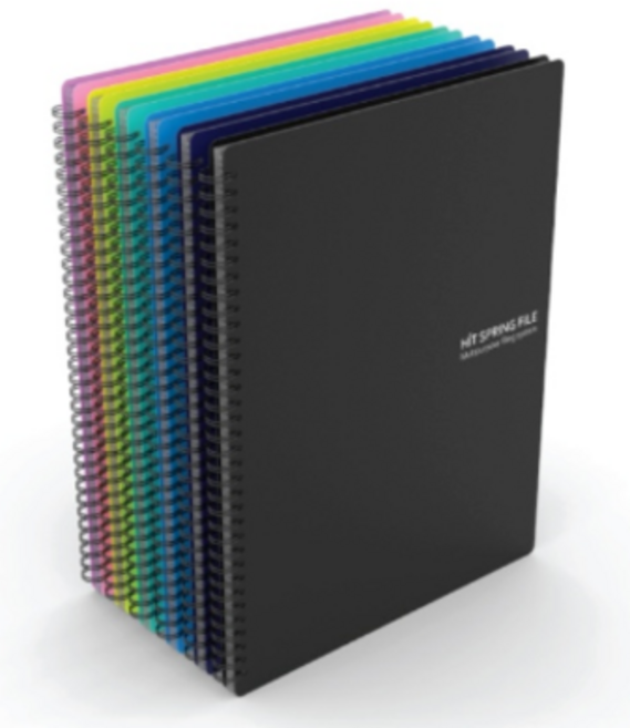 다인 레시피북 스프링작업 A4 30P 히트 클리어파일, 곤색