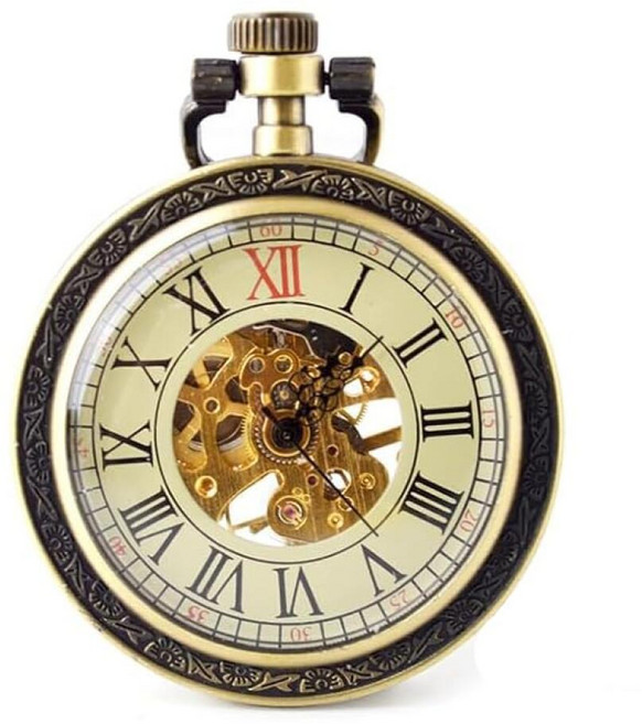 BOSHIYA 기계식 회중시계 야광 스팀펑크