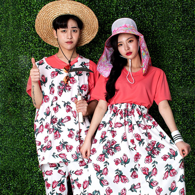 장미 농촌반티 농부 코스프레 졸사컨셉 체육대회 몸빼반티 학교반티 체육대회