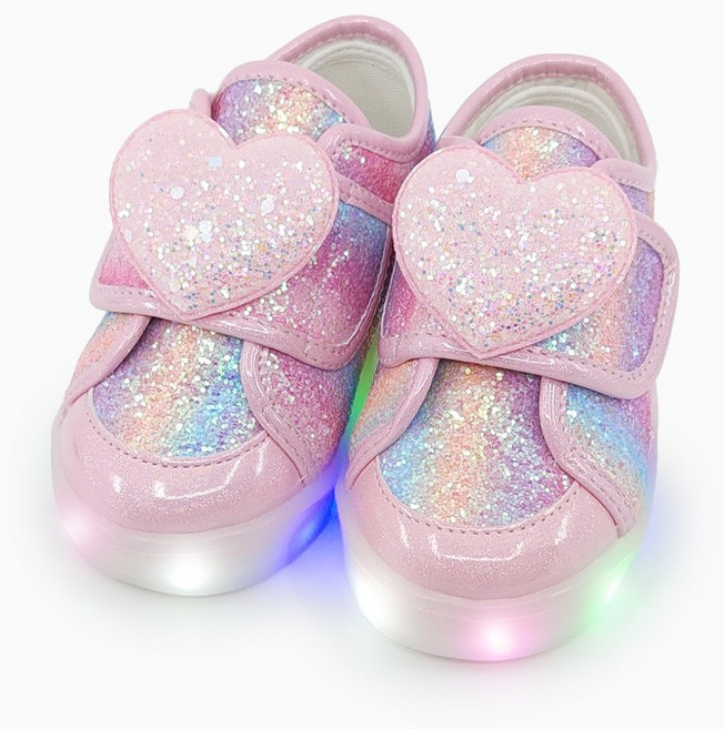 베이비솔 여아용 클로이하트 LED 여아운동화