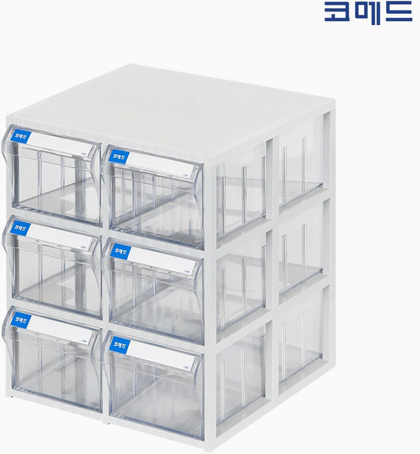 코메드 CMD-602멀티박스 6칸 투명서랍장
