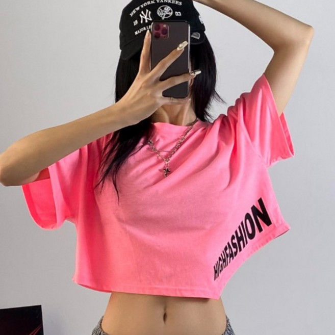 [디디댄스] 자체제작 리더 언발 크롭 댄서복 줌바닷컴 방송댄스의상 댄스복 에어로빅 무대의상 축제