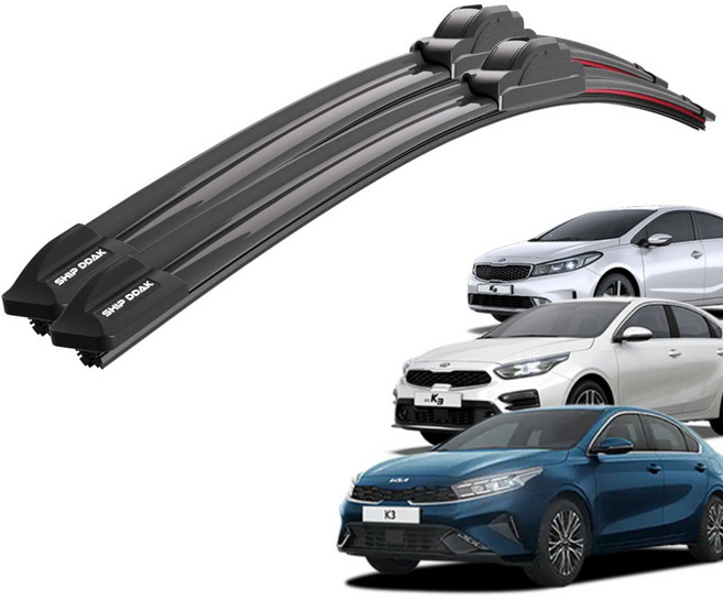 1+1 K3 올뉴 더뉴 유로 쿱 GT 전차종 초밀착 와이퍼 윈도우 브러쉬 와이퍼블레이드, SDT-더뉴/K3/유로/쿱(12-18)650+350/A