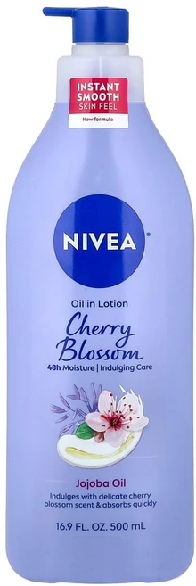 니베아 오일 함유 로션 벚꽃 및 호호바 오일 500ml(16.9fl oz), 1개, 500ml - 쿠팡
